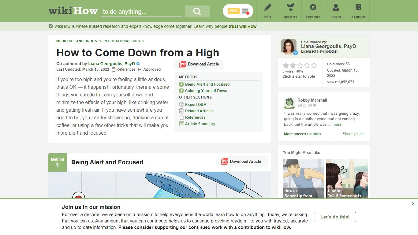 How to Come Down from a High: 10 Steps - wikiHow